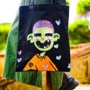 Black Canvas Tote Bag