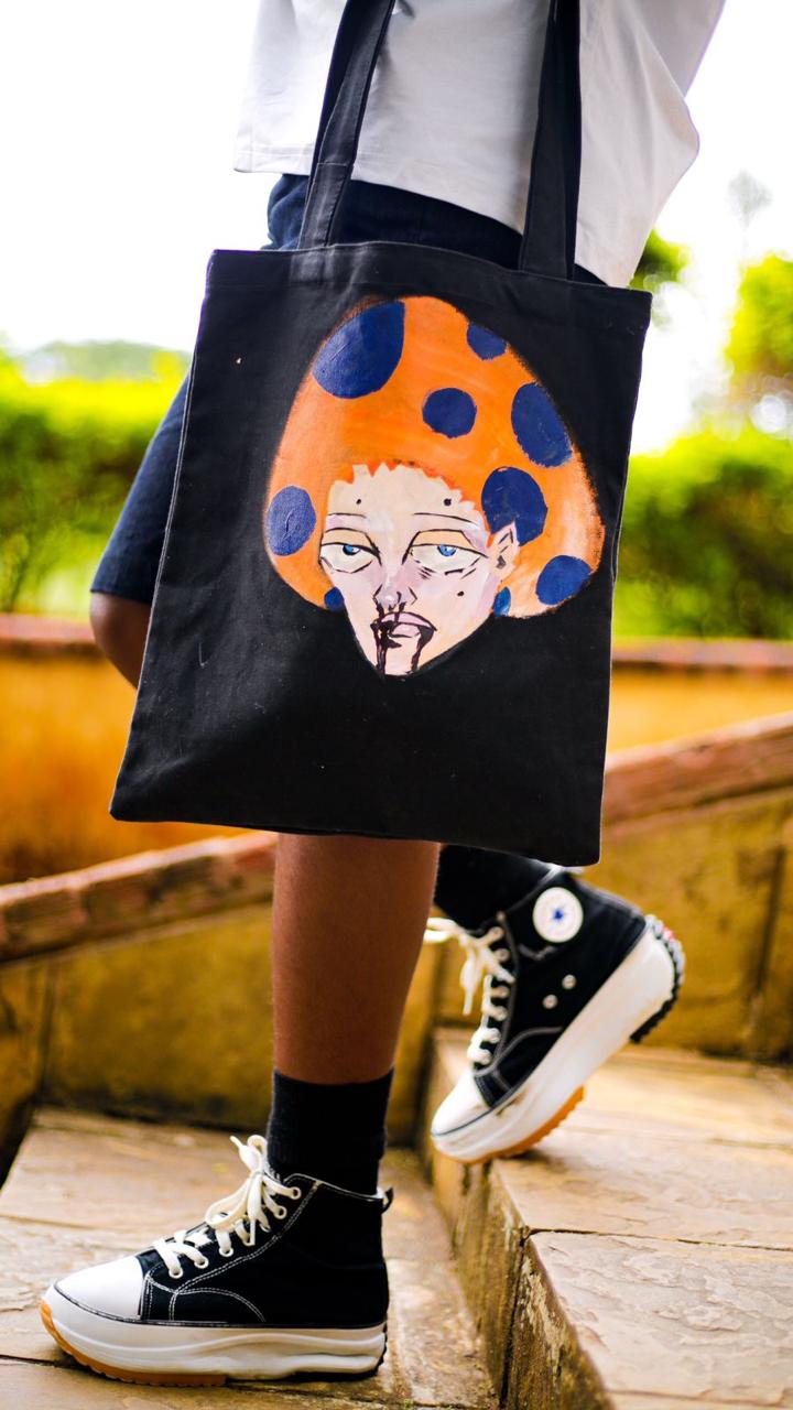 Black Canvas Tote Bag - Image 5